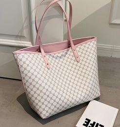 HBP 2 Pcs/set Designer High Capacity Tote Handbag for Women Trends Designer Striped Shopper Shoulder Shopping Bag