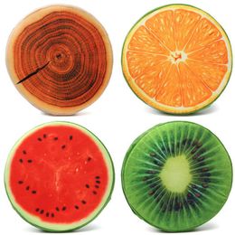 Cushion/Decorative Pillow 32 X 4cm 3D Funny Fruit Seat Home Sofa Cushion Office Round Kiwi Watermelon Orange Back Cushions Gift