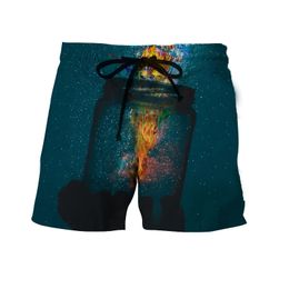 The new summer leisure couple version of men and women beach shorts cartoon 3D printing personality trend fashion X0316