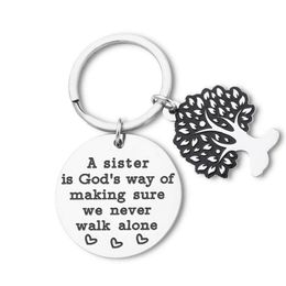 10Pieces/Lot Best Friend Keychain Gifts for Sister Friend Girls Sister Stepsister A Sister Is Gods Way of Making Sure We Never Walk Alone