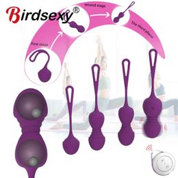 Nxy Sex Vibrators Safe Silicone Smart Ball Kegel Ben Wa Vagina Tighten Exercise Machine Toys for Women Vaginal Geisha 1201