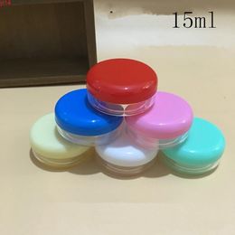 15g/ml Lucency Plastic Empty bottle jar Screw lid Cream Eye Gel Small Lipstick Sample Cosmetic Containersgood qty