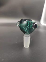 14MM Green Thick Quality Glass Wide Water Bong Head Piece Bowl Holder