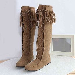 Descuento Botas Largas Con Flecos 2022 en venta en DHgate.com