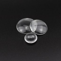 cabochon transparent UK - Jewelry Findings & Components 18 Sizes Round Flat Back Glass Cabochon 6mm 12mm 20mm 25mm to 60mm Transparent Clear Cameo Cover for DIY Crafts Making