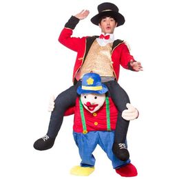 Mascot doll costume 160-190CM Adults Kids Magic Clown Carry Me Mascot Magic Pants Outfit Halloween Costumes Carnival Party Dress Up Suit