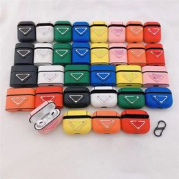 PC010 Fashion Luxury Classic Earphone Charging Box Protective Cases Universal for Air Gen 2/3 7Colors 2Shapes