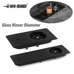 Glass Rinser Diameter 304 Stainless Steel Glass Rinser for Coffee Cup Milk Cup Washer Cleaner Glass Rinser