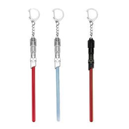 Keychains Arrival Movie Lightsaber Keychain Fashion Key Holder Ring For Fan's Gift