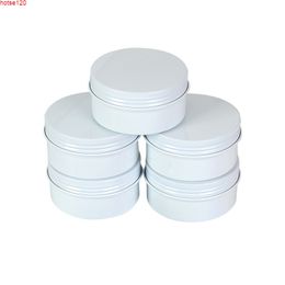 50 x 10ml 50ml 60ml Aluminium Jar White Empty Pill Capsule Lip Balm Massage Oil Packaging Lotion Cream Sample Metal Bottle Potgoods