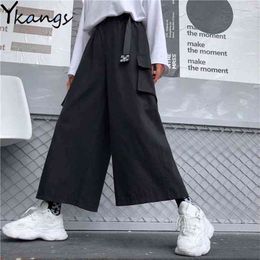 Elastic High Waist Joggers Streetwear Women Cargo Pants Casual Female Trousers Harajuku Big Pockets 210915