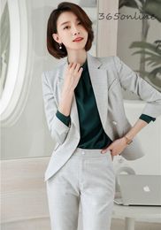 Women's Suits & Blazers Formal Uniforms Designs Professional Pantsuits For Ladies Office Work Wear Autumn Winter High Quality Fabric OL Styl