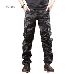 Camouflage Men's Cargo Pants Men Casual Camo Multi Pockets Military Tactical Hip Hop Joggers Streetwear Pantalon Homme 210715
