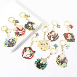 J3003 Anime Conjure back Pendant Keychains Keyring Key Holder Creativity Enamel Charm Jewellery Kids Gifts G1019