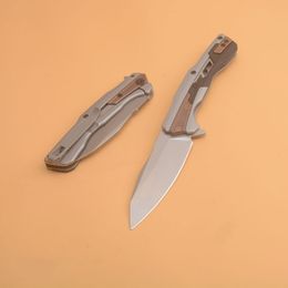 box blades UK - High Quality KS2095 Flipper Folding Knife D2 Stone Wash Blade Aviation Aluminum Handle Pocket Knives With Retail Box Package