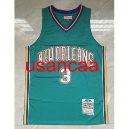 All embroidery 3# Paul 05--06 season retro green basketball jersey Customize men's women youth add any number name XS-5XL 6XL Vest