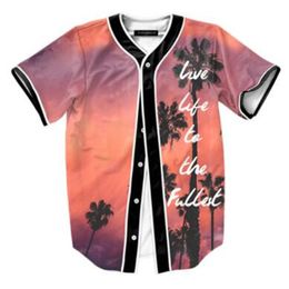 Baseball Jerseys 3D T Shirt Men Funny Print Male T-Shirts Casual Fitness Tee-Shirt Homme Hip Hop Tops Tee 032