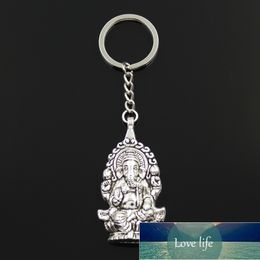 New Fashion Keychain 62x32mm Ganesha Buddha Elephant Pendants DIY Men Jewelry Car Key Chain Ring Holder Souvenir For Gift Factory price expert design Quality Latest