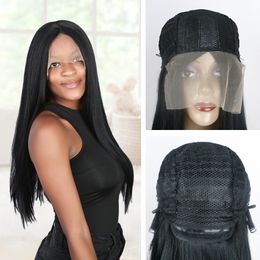 30 Inches T Part Synthetic Lace Front Wig 1B# Simulation Human Hair Lace- Frontal Wigs for Black & White Women BF518SWBK24-LS0