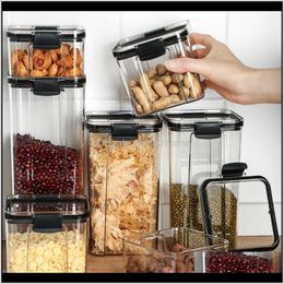 Housekeeping Organisation Home Garden1800Ml High Er Box, Sealed Glass Storage Tank, Various Kitchen Grain Boxes Bottles & Jars Drop Delivery