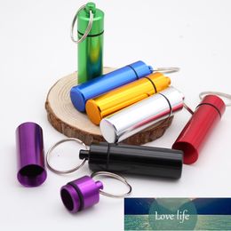 Cute Portable Multifunction Keychain Medicine Storage Container Key Holder Aluminum Case Pillbox Health Care Pill Bottle Keyring Factory price expert design