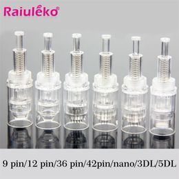 50pcs Screw Cartridge Replacement Micro Needle Stamp Electric Auto Microneedle 9 pin / 12 pin / 36 pin Nutrition Import Tool 210324