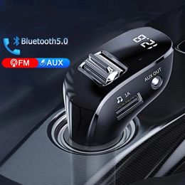 FM Transmitter Wireless Bluetooth 5.0 Radio Modulator Kit USB Car Charger Handsfree Aux Audio MP3 Player