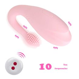 Wireless Remote Control Clitoris Stimulate Whale Jump Egg Vibrator 10 Speeds Silicone USB charging Sex Toys for Women P0818