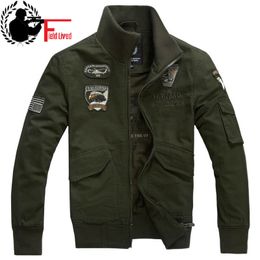 Men's clothing spring male military jacket male tactical Army Green black khaki militar cotton-padded coat army jacket 4XL 210518