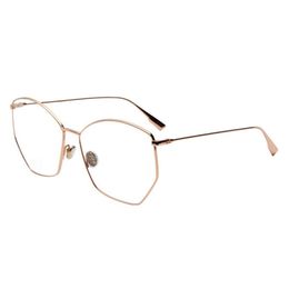 Fashion Designed Unisex Multi-Shaped Frame 58-15-145 Lightweight Metal Fullrim Rose-gold Glasses Eyewear for Prescription Myopia Fullset Case