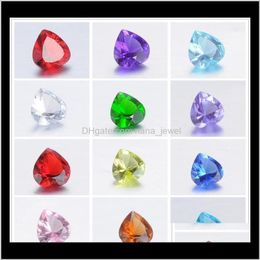 crystal bead wholesalers NZ - Loose Jewelry Drop Delivery 2021 240Pcs Crystal Beads 5Mm Imitation Zircon Heart Birthstone Charm Diy Glass Floating Locket Accessories Aclxz