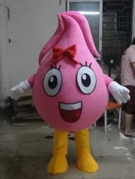 Festival Dress Pink Girl Water Droplets Props Mascot Costume Halloween Christmas Fancy Party Dress Cartoon Character Suit Carnival Unisex Adults Outfit