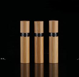 NEW10ml Bamboo mascara packing bottle refillable Tube mascaras brush empty packaging cosmetic container silicone brushes growth ZZB11927