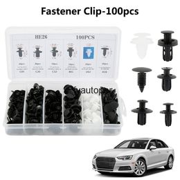 100pcs Mixed Auto Fastener Clip Car Body Push Retainer Pin Rivet Bumper Door Trim Panel Kit Accessories