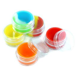 5ml ABS Plastic Shell with Food Grade Silicone Insert Dab Wax Containers Concentrate Oil Butane Acrylic Jars for Dry Herb Dab Rigs