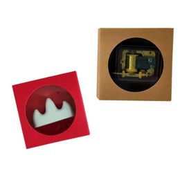 4 Size Kraft paper gift package boxes display box with clear pvc Round window Favours arts&krafts display package box