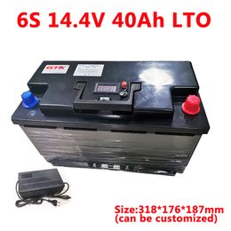 GTK 6S 14.4V 40Ah Lithium titanate 14V LTO battery pack with BMS for low temperature Emergency start of car+5A Charger