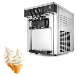 Electric Soft Serve Ice Cream Makers Sweet Cone Vending Machine Commercial Desktop 2200W