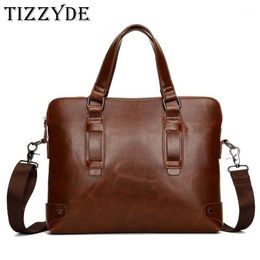 Briefcases 2021 Fashion Vintage Luxury Men Shoulder Bag Messenger Bags Briefcase Male Casual Handbag Bolsa YZ560-C