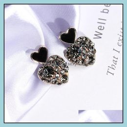 Dangle & Chandelier Earrings Jewellery S962 Fashion S925 Sier Needle Diamond Heart Stud Drop Delivery 2021 9Jeda