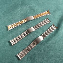 For Rolex Strap 13mm 17mm 19mm 20mm Stainless Steel Watchband Curved End Bands Replacement Watches Accessories