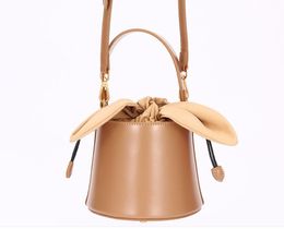 Women fashion shoulder bags Mini bucket crossbody with bow personalized casual bags adjustable single belt factory direct sale 240516