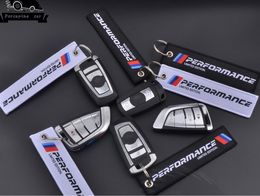 Car Styling Performance Cloth embroidery Keychain Keyring For X1 X3 X5 X6 E46 E39 E36 E90 F10 F30 Cloth key chain Accessories