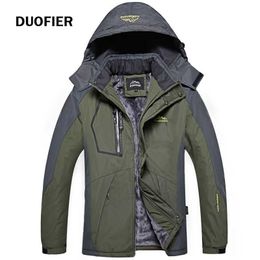 DUOFIER Brand Winter Parka Men Windbreaker Thick Warm Windproof Fur Coats Male Military Hooded Anorak Jackets Mens Winter Jacket 210603