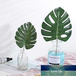 1 Pcs 6 Kinds Monstera Artificial Palm Leaves Tropical Plant Faux Stems Hawaiian Party Decorations Jungle Beach Theme Table Factory price expert design Quality