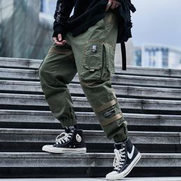 Hombres 2021 Hip Hop Streetwear Joggers Pantalones Casual Cotton Harem Pantalones Harajuku Otoño Carga Marca Ropa