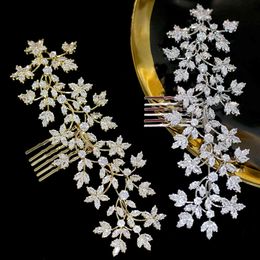 ASNORA Cz Tiaras Hairpin Accessories Bridal Hair Comb Ladies Headdress For Wedding Jewellery Crown