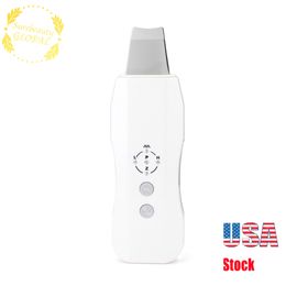 US Stock Cleaning Machine White Color Skin Scrubber Blackhead Remover Remove Dirt Makeup Pore Cleaner Face Tightening Device