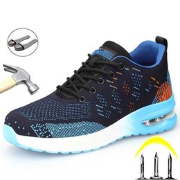 Scarpe antinfortunistiche Uomo Donna Scarpe da ginnastica da lavoro Scarpe con punta in acciaio Stivali antinfortunistici da lavoro Indistruttibili Scarpe da lavoro unisex Calzature 211022