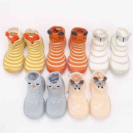 baby sock shoes spring autumn style baby first walkers non-slip rubber shoes 210326
